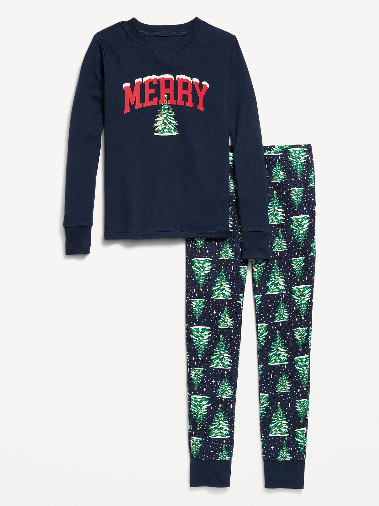 Image number 1 showing, Gender-Neutral Snug-Fit Graphic Pajama Set for Kids