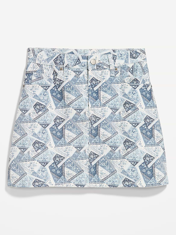 OG High-Waisted Denim Mini Skirt