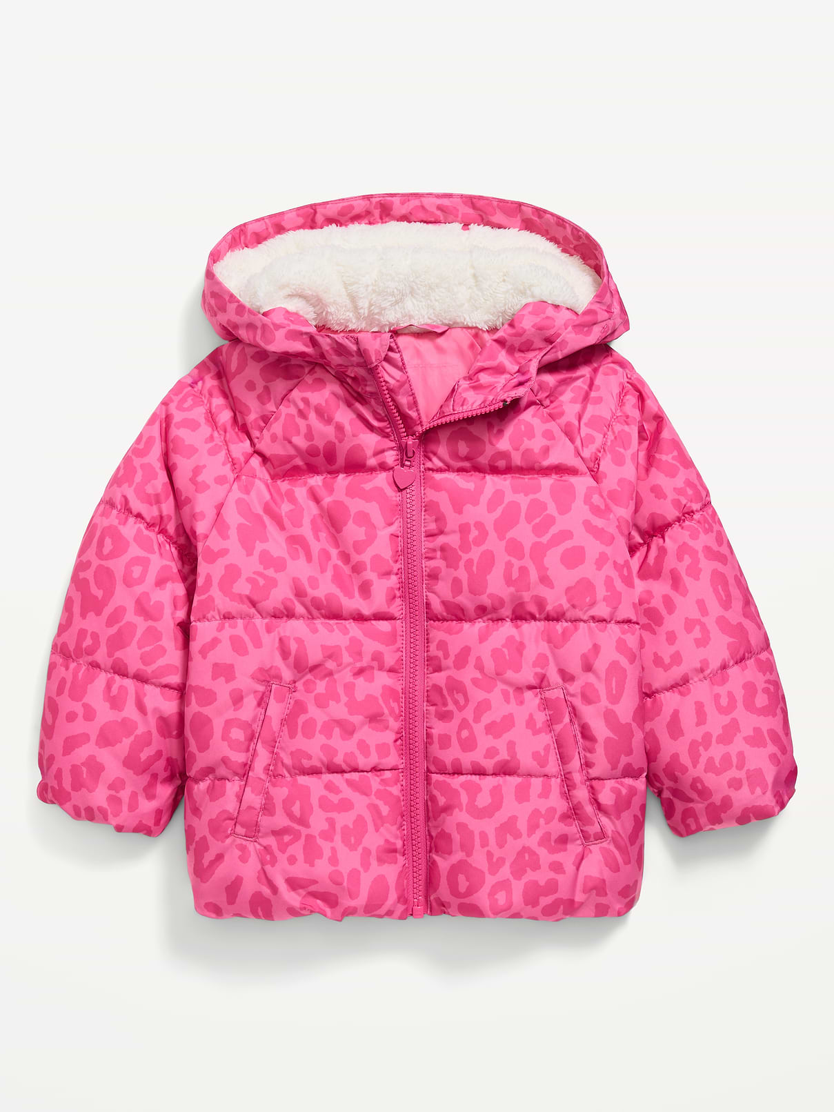 Image number 1 showing, Water-Resistant Puffer Jacket for Toddler Girls