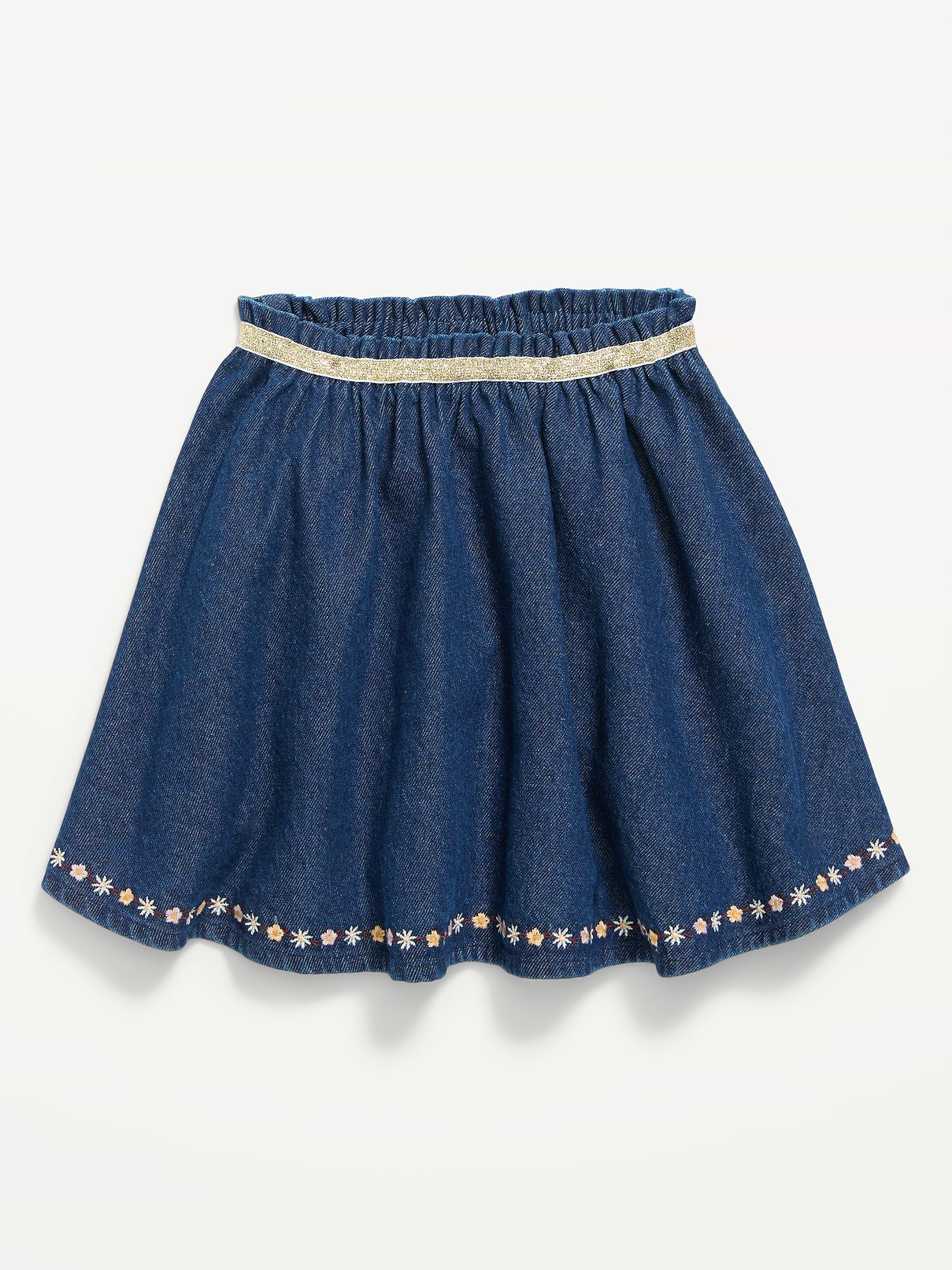 Image number 1 showing, Embroidered Denim Skirt for Toddler Girls