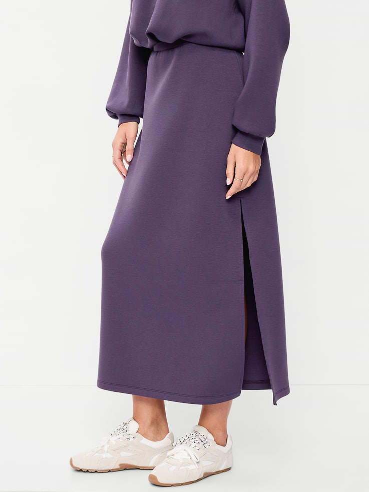 Image number 3 showing, High-Waisted Bounce Fleece Maxi Skirt