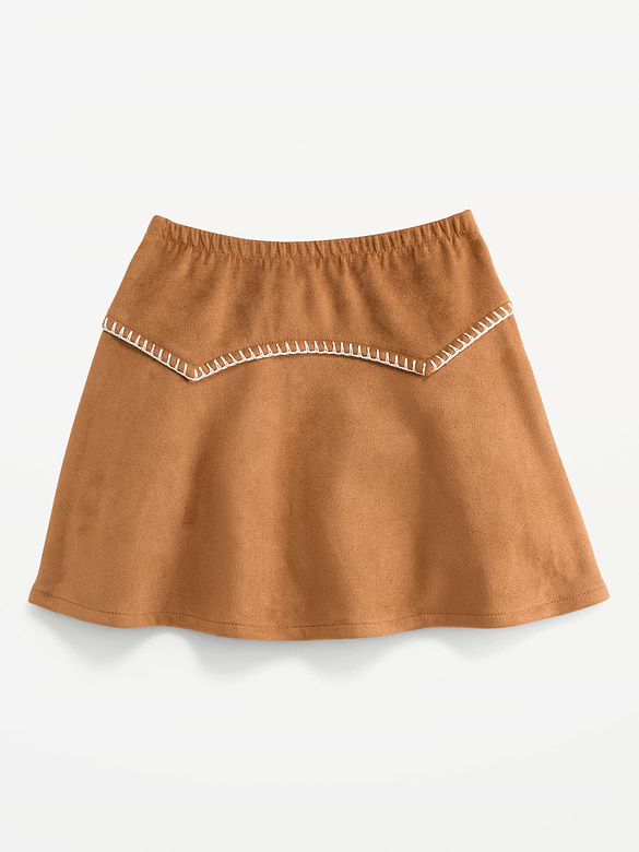 Faux-Suede Western Skirt for Toddler Girls