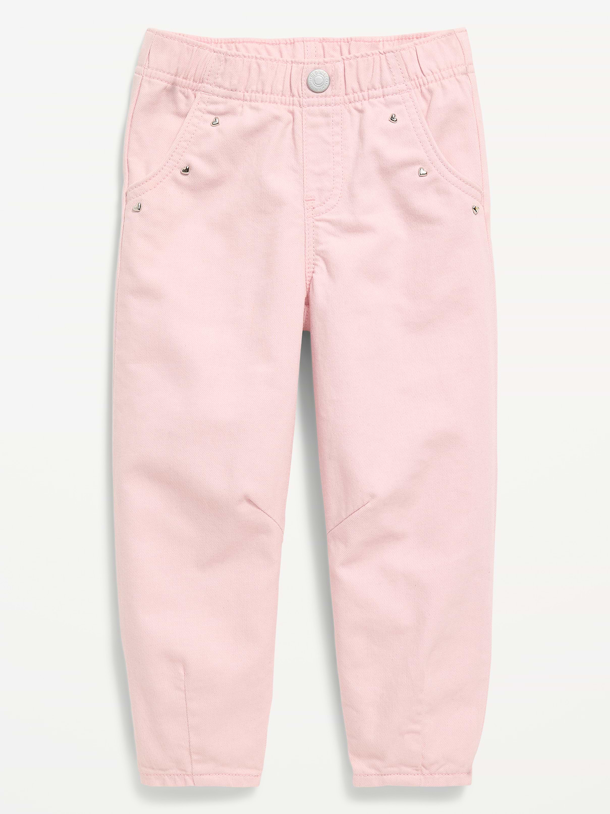 Image number 1 showing, Pull-On Barrel-Leg Jeans for Toddler Girls