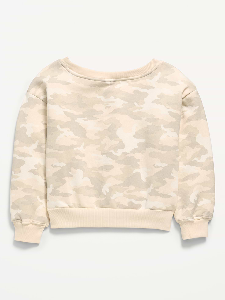 Image 2 of 2, Off-Shoulder Sweatshirt for Girls