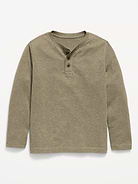 Image number 1 showing, Softest Long-Sleeve Henley T-Shirt for Boys