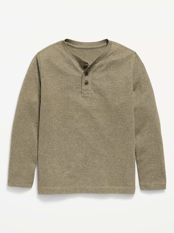 Softest Long-Sleeve Henley T-Shirt for Boys