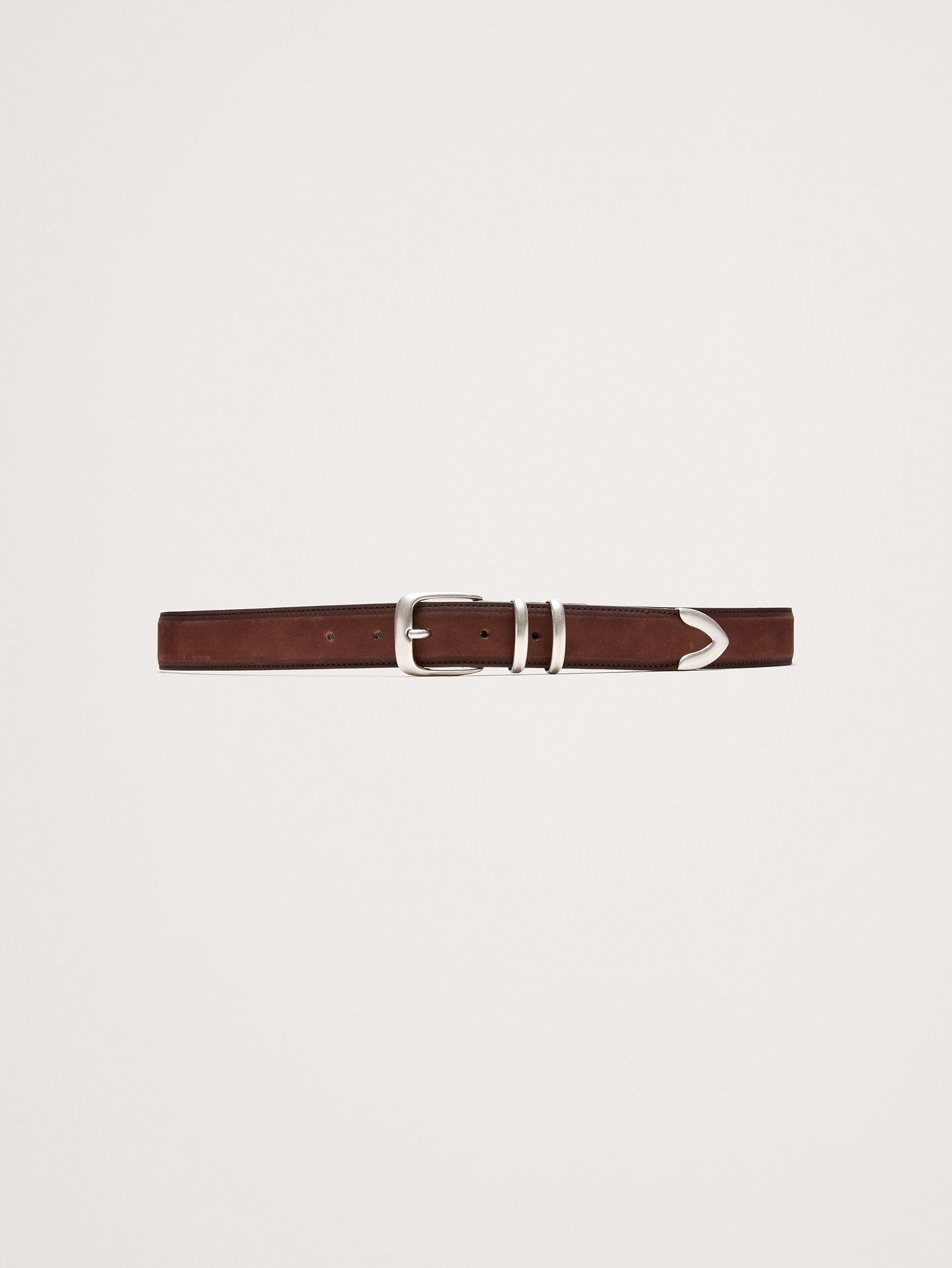 Image number 1 showing, Western Nubuck Leather Belt