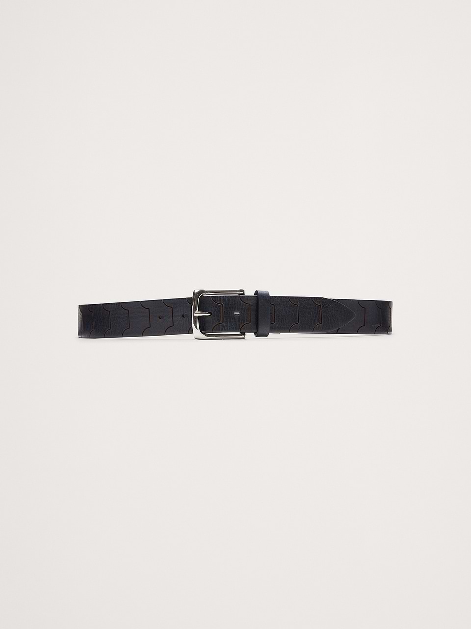 Geo Embossed Leather Belt | Banana Republic display picture 1