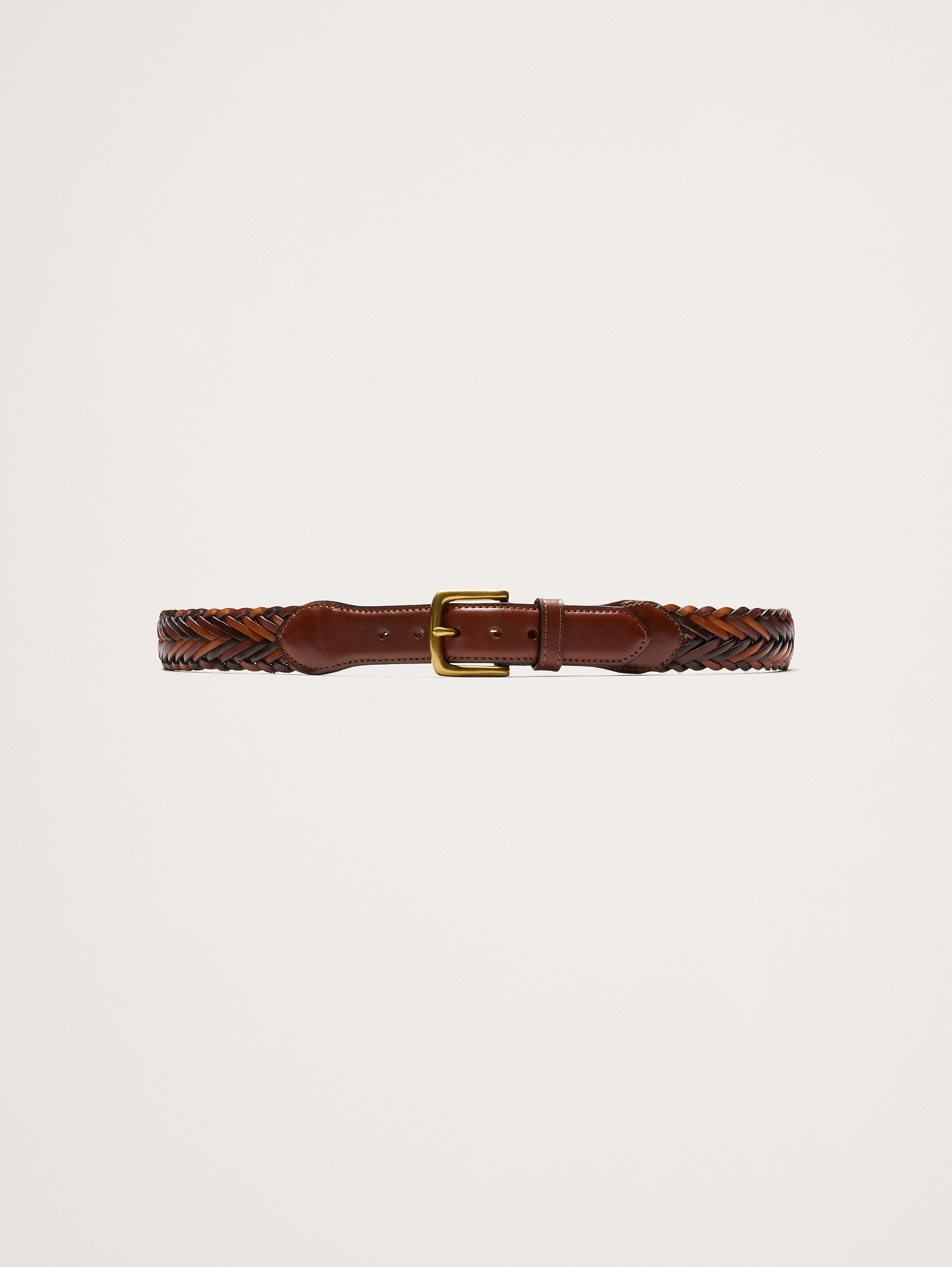 Image number 1 showing, Tri Tone Woven Leather Belt