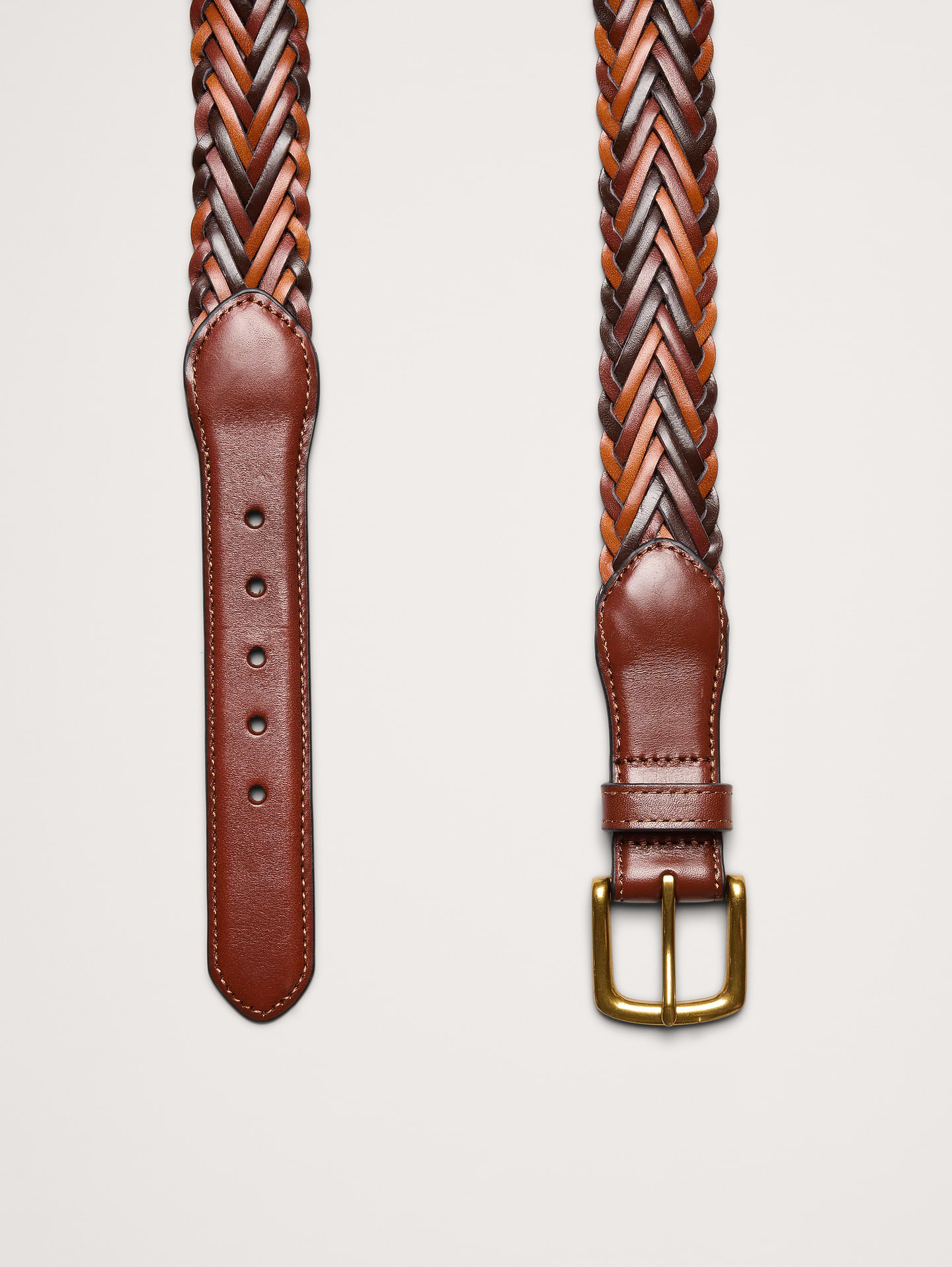 Image number 3 showing, Tri Tone Woven Leather Belt