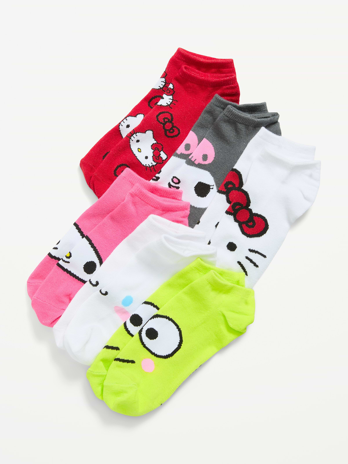 Hello Kitty® 6-Pack Novelty Ankle Socks for Women