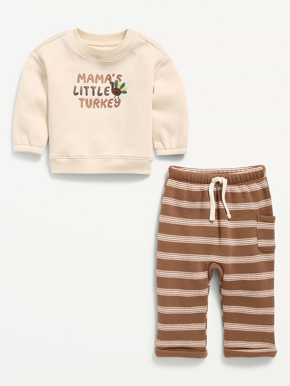 Long-Sleeve Sweatshirt and Sweatpants Set for Baby