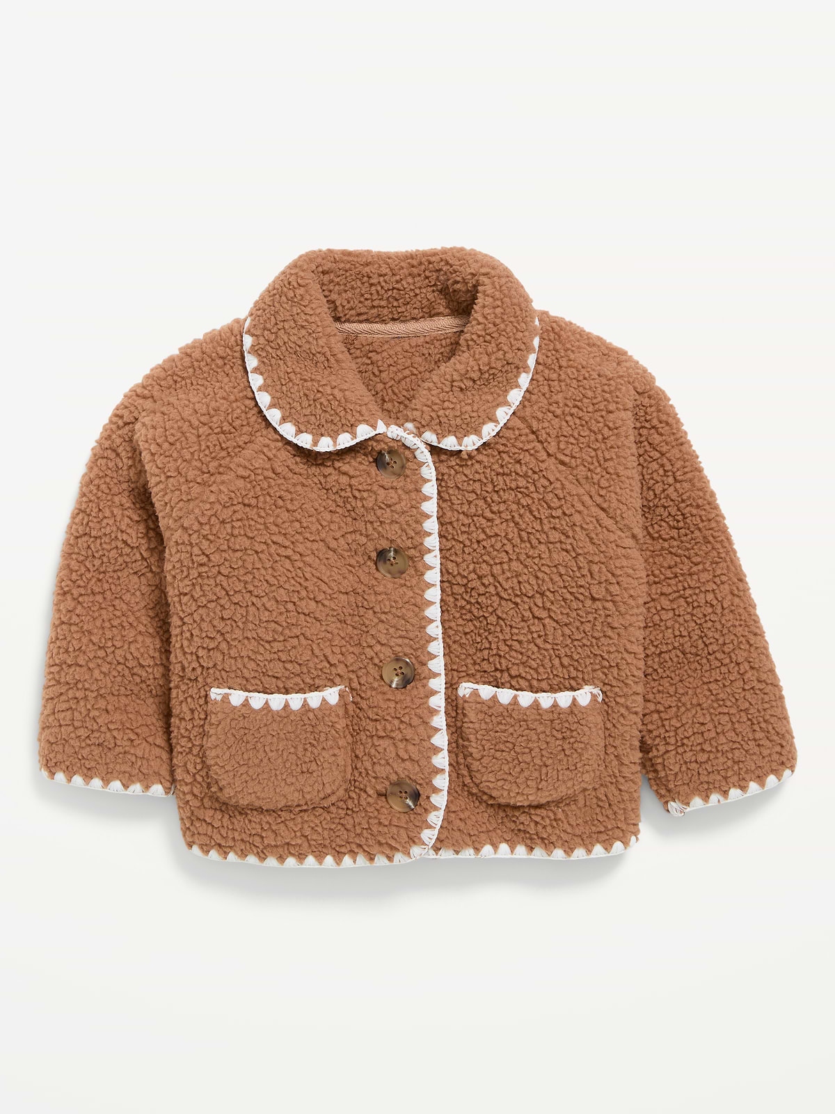 Sherpa Button-Front Jacket for Girls