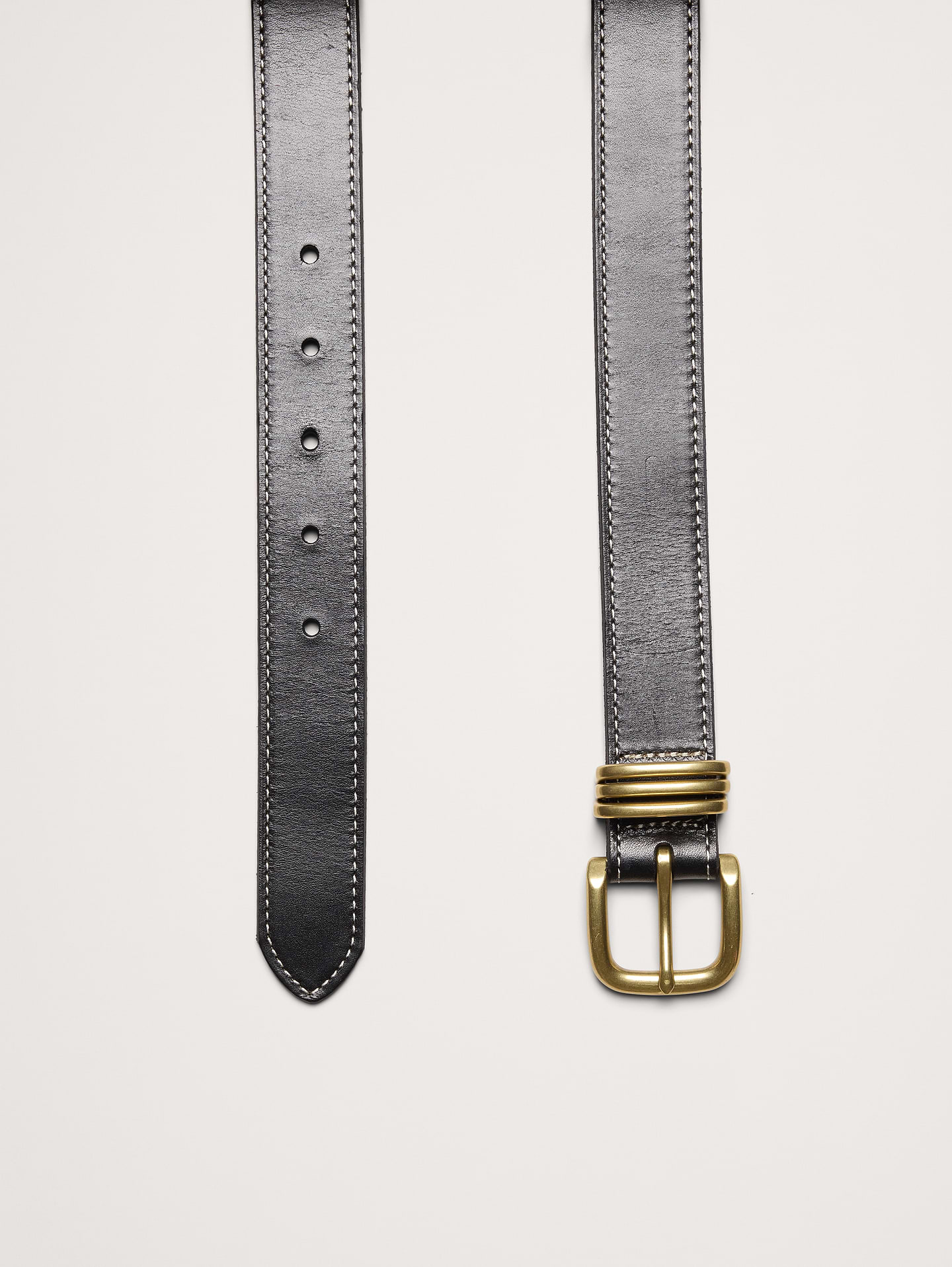 Image number 2 showing, Western Leather Belt with Contrast Stitching
