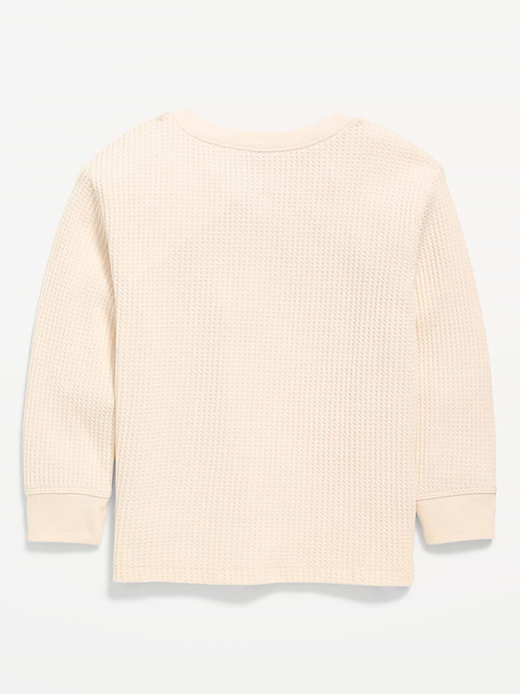 Long-Sleeve Waffle Knit Henley T-Shirt for Toddler Boys