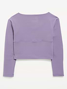Image number 2 showing, StudioSmooth Long-Sleeve Wrap-Front Top for Girls