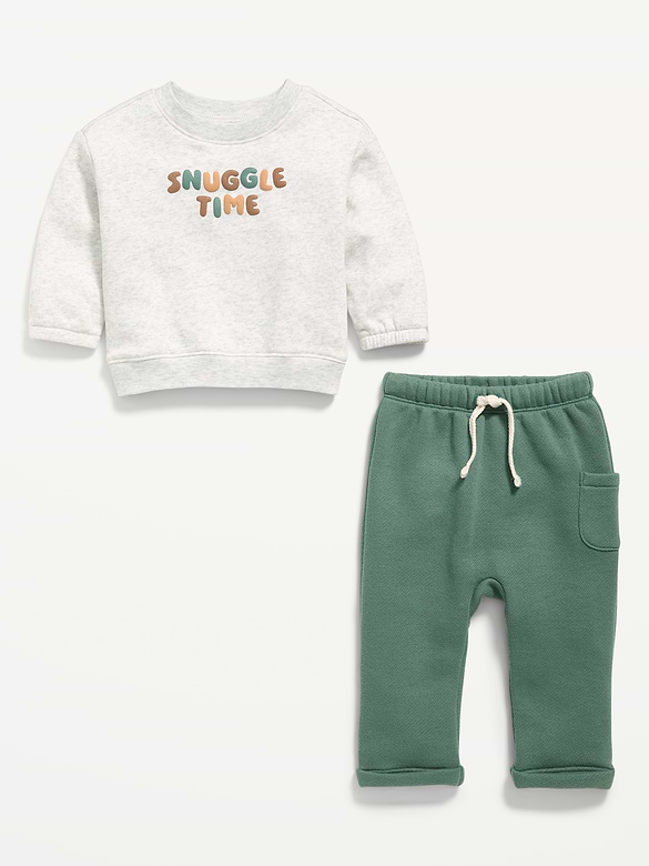 Long-Sleeve Sweatshirt and Sweatpants Set for Baby