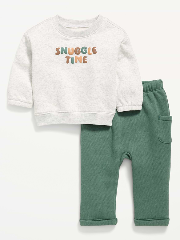 Long-Sleeve Sweatshirt and Sweatpants Set for Baby