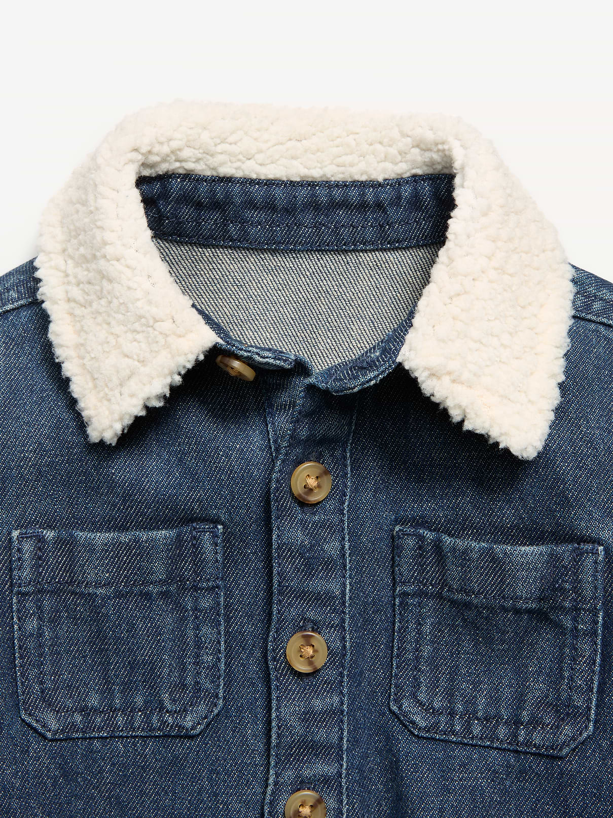 Image number 4 showing, Long-Sleeve Denim Jumpsuit for Baby