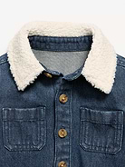 Image number 4 showing, Long-Sleeve Denim Jumpsuit for Baby