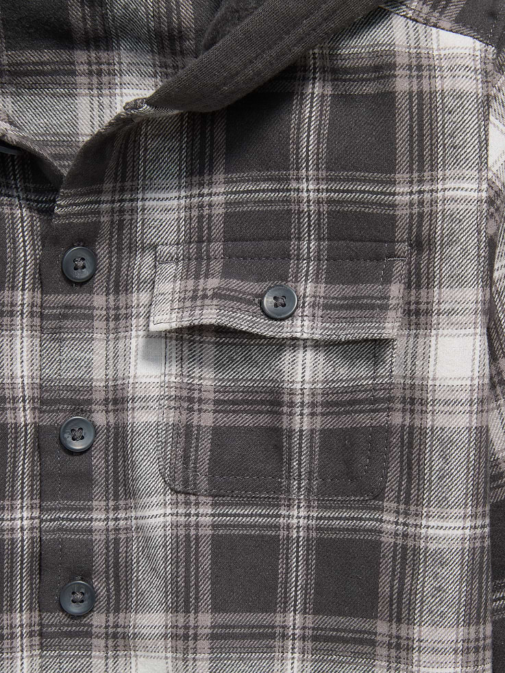 Image 2 of 2, Long-Sleeve Hooded Flannel Shirt for Toddler Boys