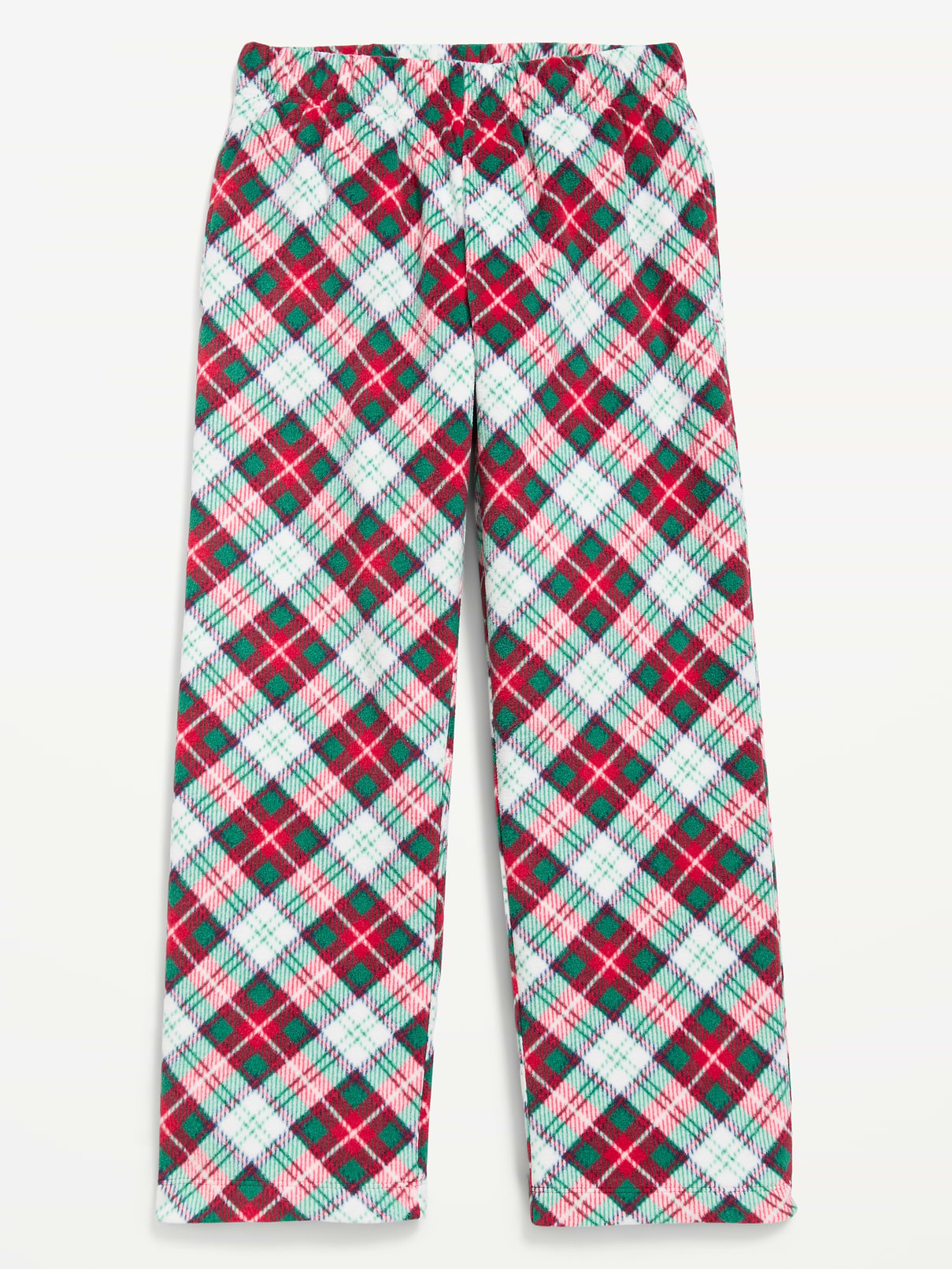 Image number 1 showing, Gender-Neutral Microfleece Plaid Pajama Pants for Kids