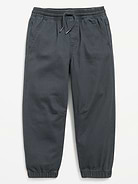 L'image numéro 1 présente Pantalon baril en sergé à taille extensible pour tout-petit