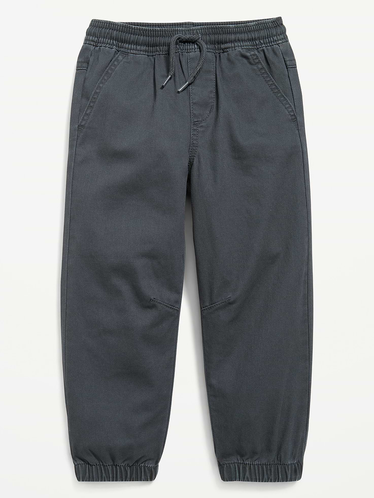 Image 1 of 1, elasticized waistband, faux fly, diagonal on-seam pockets, single back pocket, barrel leg, Product #908554