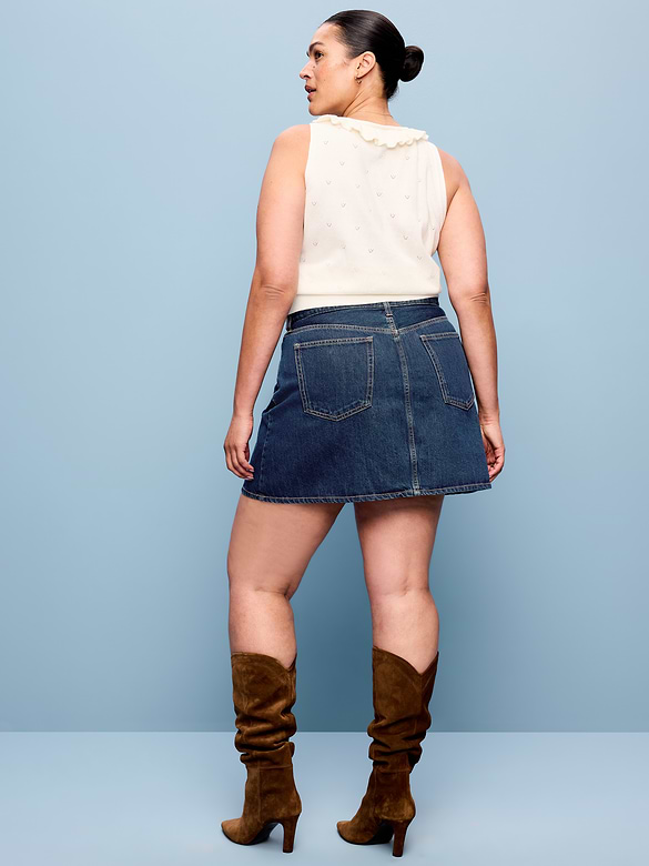 Flap-Front Pocket Mini Skirt