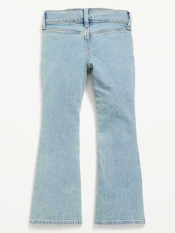 Jean à jambe évasée à taille basse pour fille
