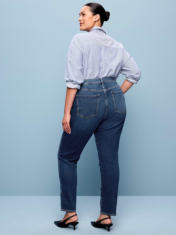 High-Waisted Vintage Slim Jeans