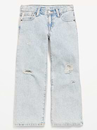 Image number 1 showing, Low-Rise Baggy Ripped Wide-Leg Jeans for Girls