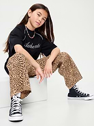 Image number 3 showing, Pull-On Super Baggy Wide-Leg Twill Pants for Girls