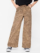 Image number 1 showing, Pull-On Super Baggy Wide-Leg Twill Pants for Girls