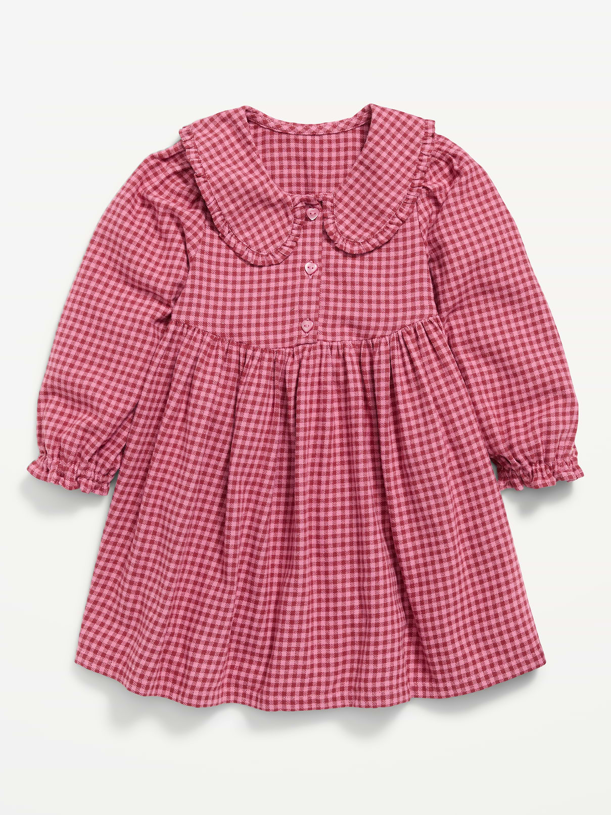 Image number 1 showing, Long-Sleeve Flannel Dress for Toddler Girls