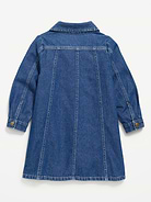 Image number 2 showing, Long-Sleeve Western Denim Shirt Dress for Toddler Girls