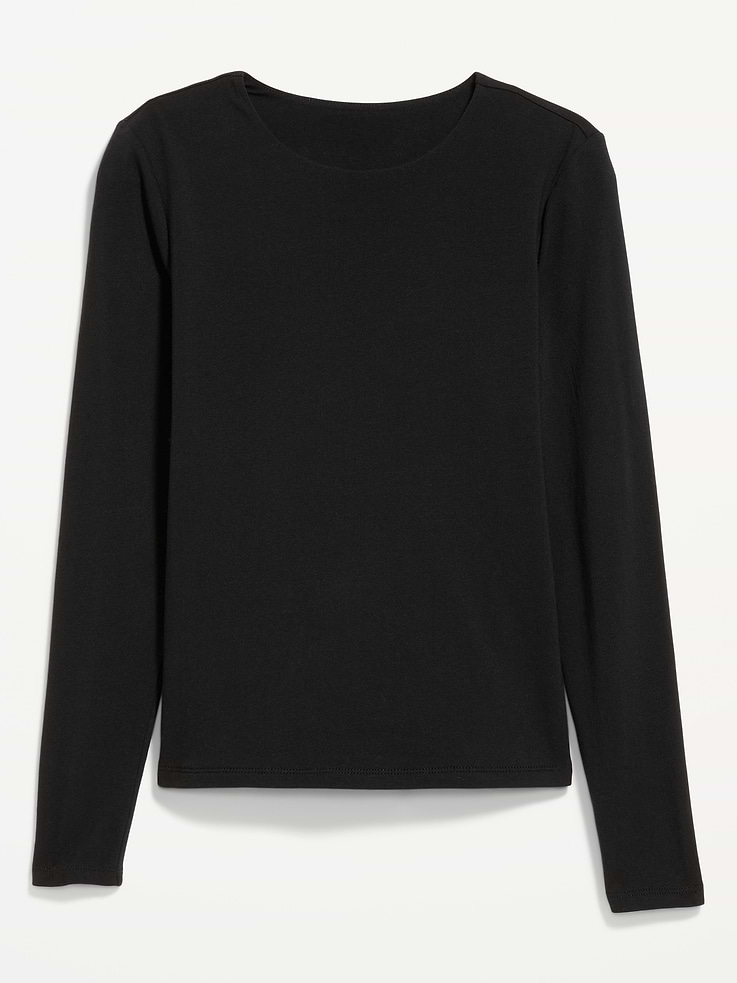Image number 2 showing, Hug Double-Layer Crew-Neck Long-Sleeve Top