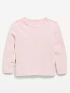 Image number 1 showing, Long-Sleeve Waffle Knit T-Shirt for Toddler Girls