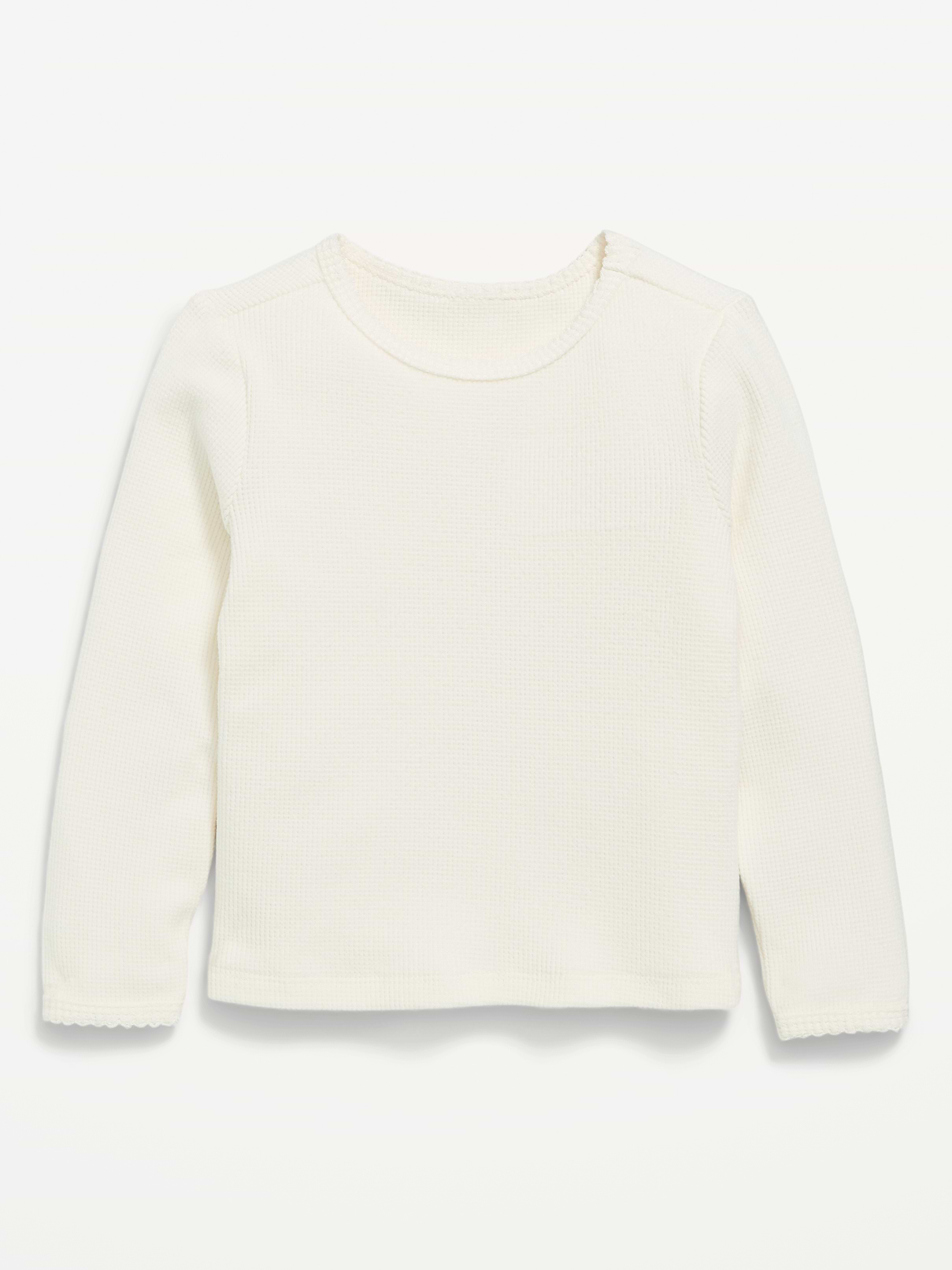 Image number 1 showing, Long-Sleeve Waffle Knit T-Shirt for Toddler Girls