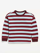 Image number 1 showing, Oversized Long-Sleeve Striped T-Shirt for Toddler Boys