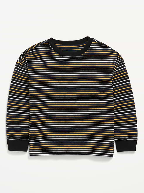 Oversized Oversized Long-Sleeve Striped T-Shirt for Toddler Boys on clearance at Old Navy — 62% off