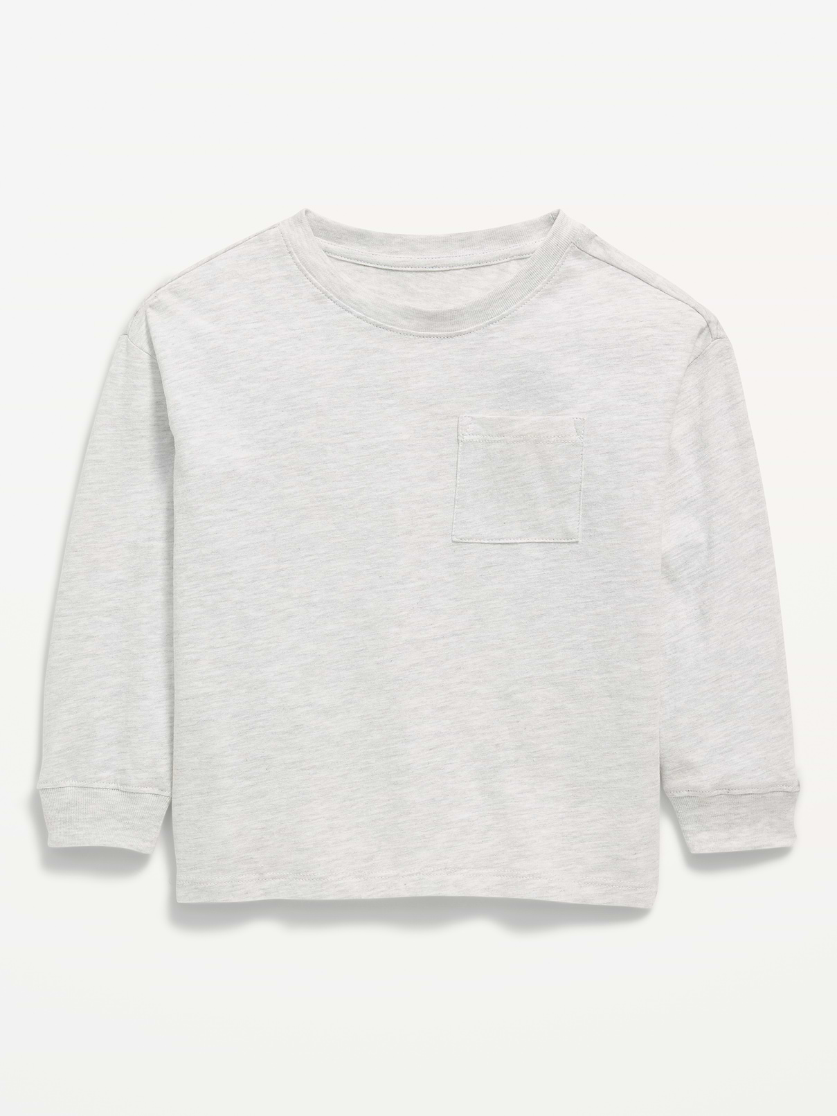 Image number 1 showing, Oversized Long-Sleeve Pocket T-Shirt for Toddler Boys