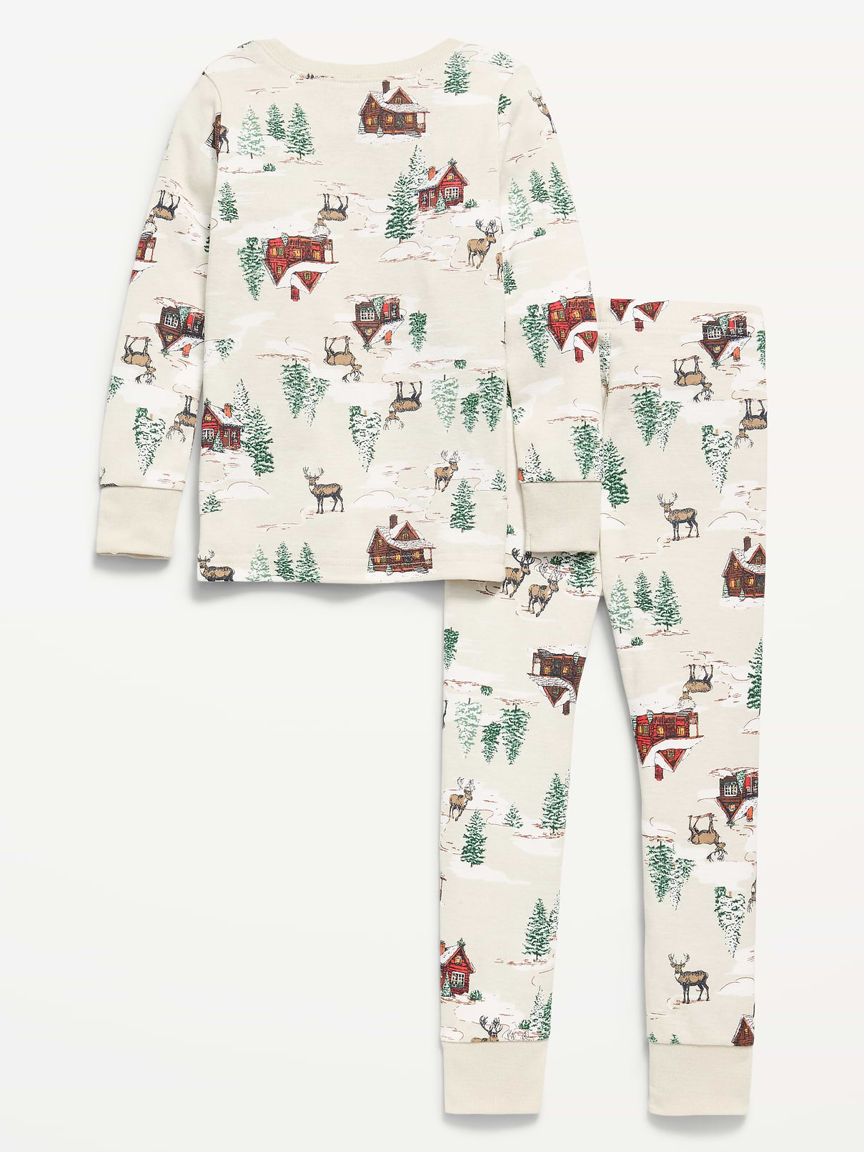Image number 2 showing, Printed Unisex Snug-Fit Pajama Set for Toddler & Baby