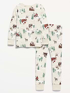 Image number 2 showing, Printed Unisex Snug-Fit Pajama Set for Toddler & Baby