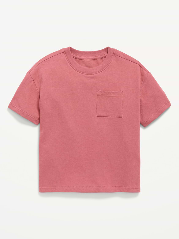 Oversized Short-Sleeve Pocket T-Shirt for Toddler Boys