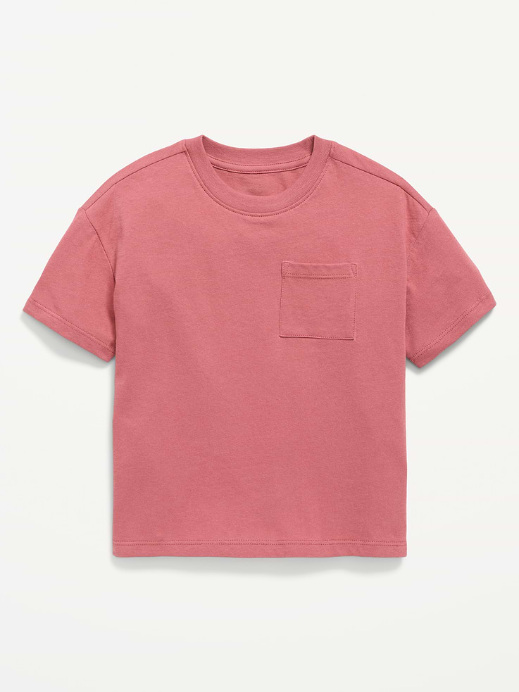 Image 1 of 1, crew neck, short sleeves, drop shoulders, pocket at chest, Product #910917