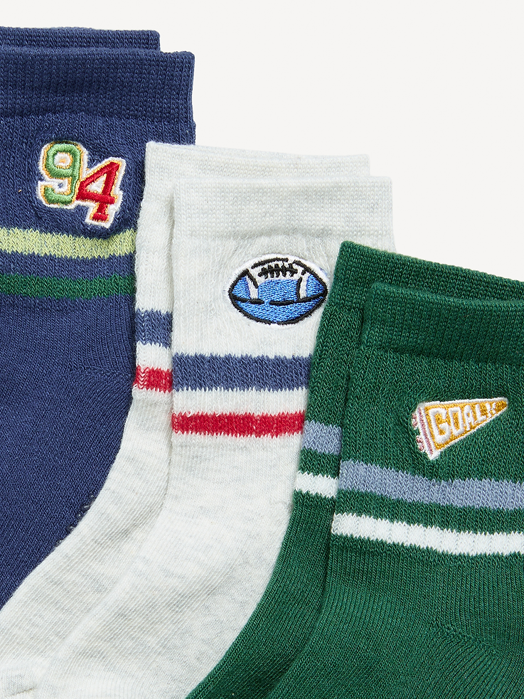 Image 2 de 2, Chaussettes pour tout-petit et bébé (paquet de 3 paires)