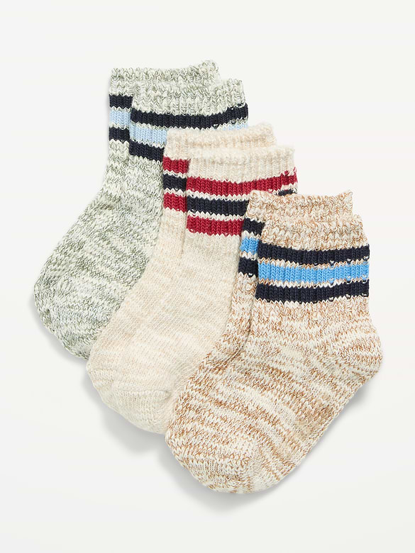 Marled Crew Socks 3-Pack for Toddler & Baby
