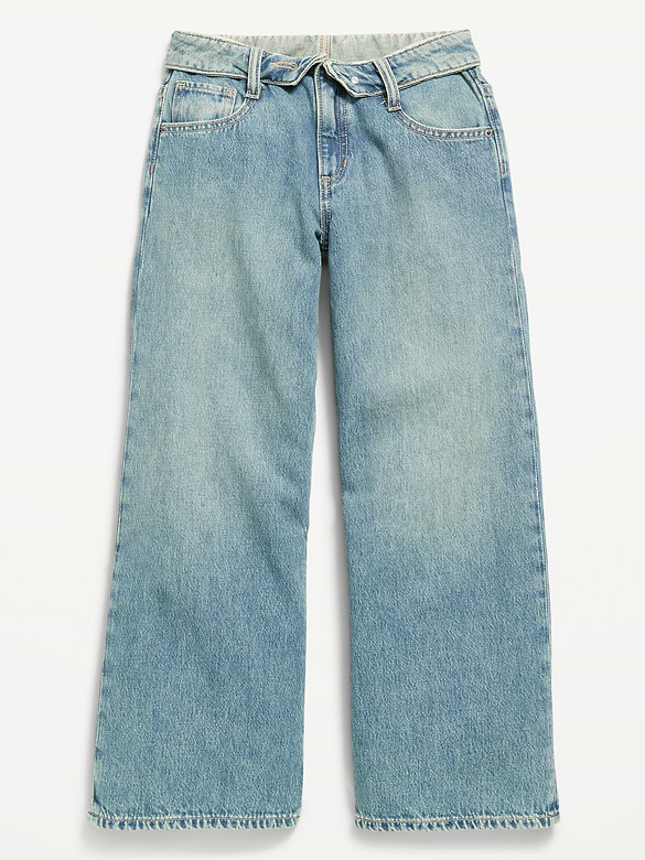 Jean coupe très généreuse à jambe large pour fille