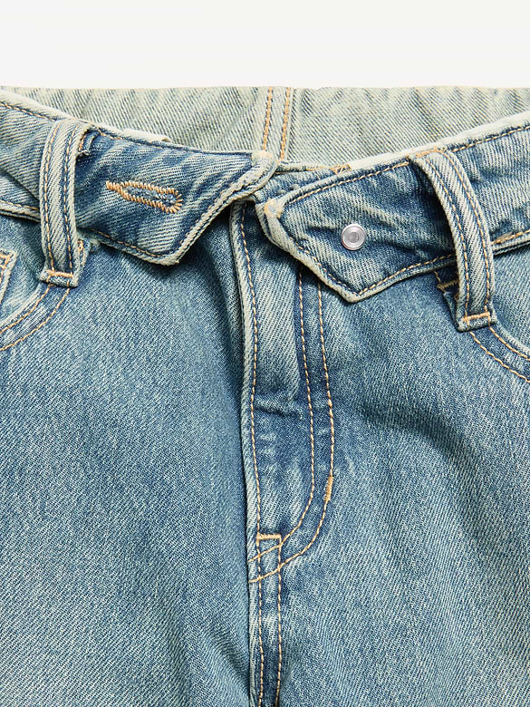 Jean coupe très généreuse à jambe large pour fille